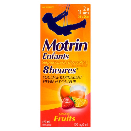 Motrin Children's Fruit Ibuprofen 8 hour Pain Relief 120 ml