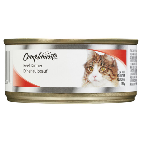 Compliments Wet Cat Food Beef Dinner 156 g