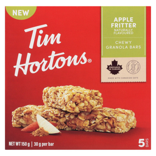 Tim Hortons Nut Free Chewy Granola Bars Apple Fritter 5 x 150 g