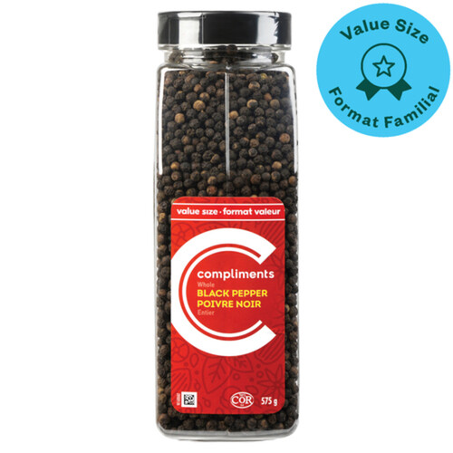 Compliments Whole Black Pepper 575 g