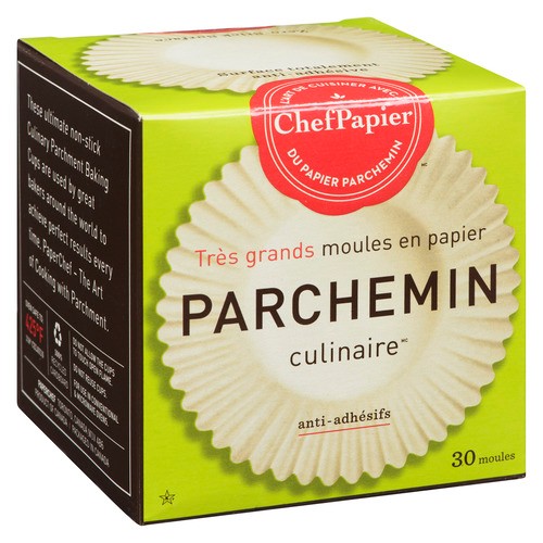 PaperChef Parchment Baking Cups Extra Large Non-Stick 30 EA