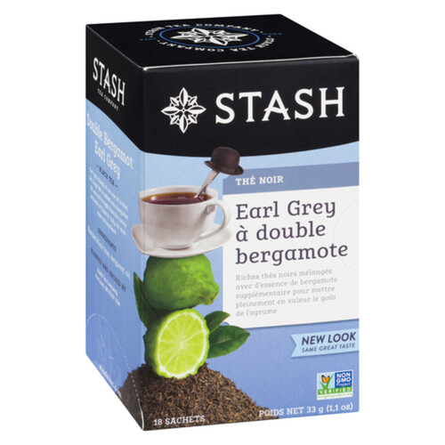 Stash Black Tea Double Bergamot Earl Grey Citrus 18 Tea Bags