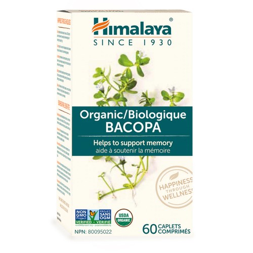 Himalaya Herbal Healthcare Organic Bacopa Supplements 60 EA