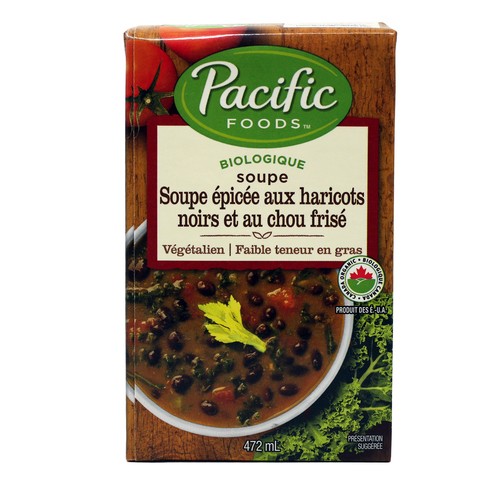 Pacific Foods Organic Soup Spicy Black Bean & Kale 472 mL