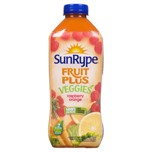 SunRype Juice Raspberry Orange Fruit + Veggies 1.36 L