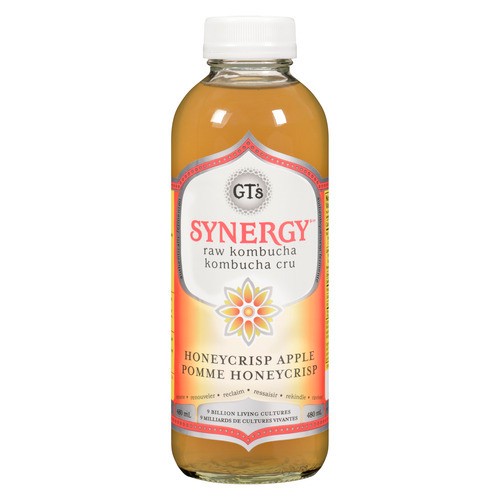 GT's Kombucha Synergy Raw Kombucha Honeycrisp Apple 480 ml (bottle)