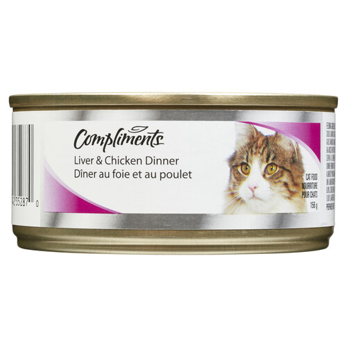 Compliments Wet Cat Food Liver & Chicken Dinner 156 g