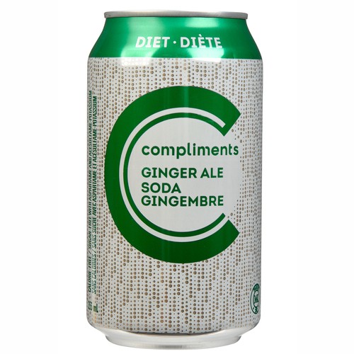 Compliments Diet Ginger Ale Soft Drink 355 ml