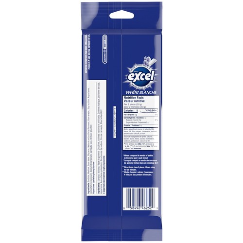 Excel White Sugar-Free Gum Winterfresh 3 x 18 Pieces