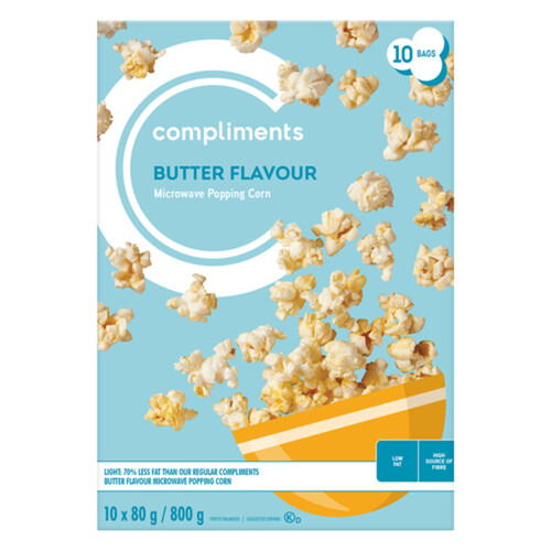 Compliments Microwave Popcorn Butter 800 g