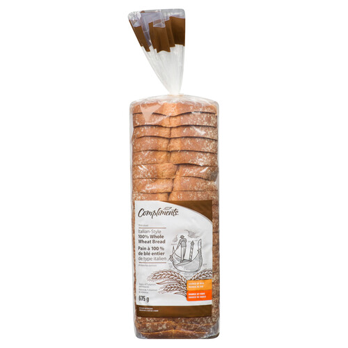 Compliments Whole Wheat Bread Italian Style 675 g