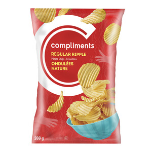 Compliments Potato Chips Regular Ripple 200 g