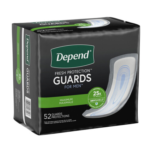 Depend Guards For Men Maximum Absorption 52 Count