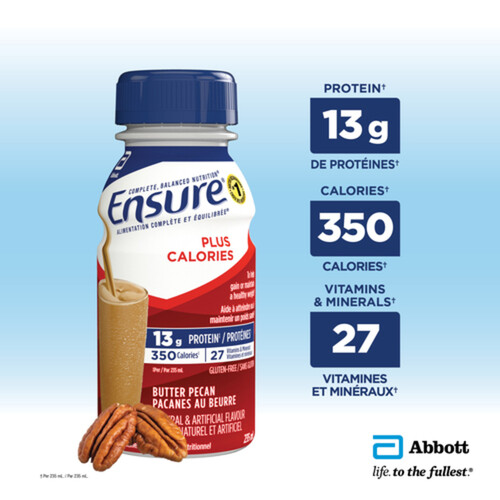 Ensure Plus Gluten-Free Meal Replacement Butter Pecan 6 x 235 ml (bottles)