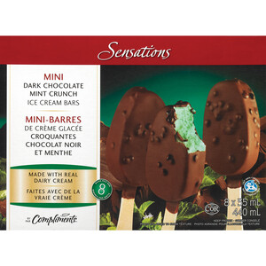 Sensations Mini Ice Cream Bars Dark Chocolate Mint 8 x 55 ml