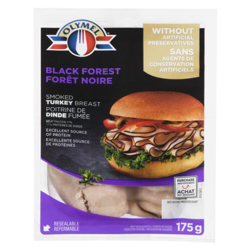 Olymel Smoked Turkey Breast Black Forest 175 g