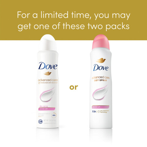 Dove Advanced Care Dry Spray Antiperspirant For Women Powder Soft 107 g