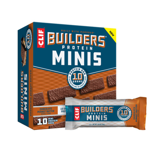 Clif Builders Minis Energy Bar Chocolate Peanut Butter 10 x 34 g 