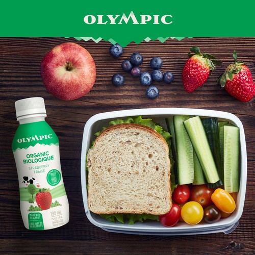 Olympic Kids Organic Drinkable Yogurt Strawberry 4 x 190 ml