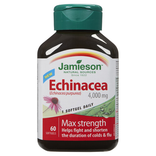 Jamieson Supplement Echinacea Max Strength Softgels 60 Count