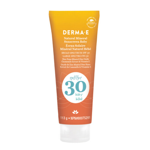 Derma E Sun Defense Mineral Oil-Free Baby Sunscreen SPF30 113 g