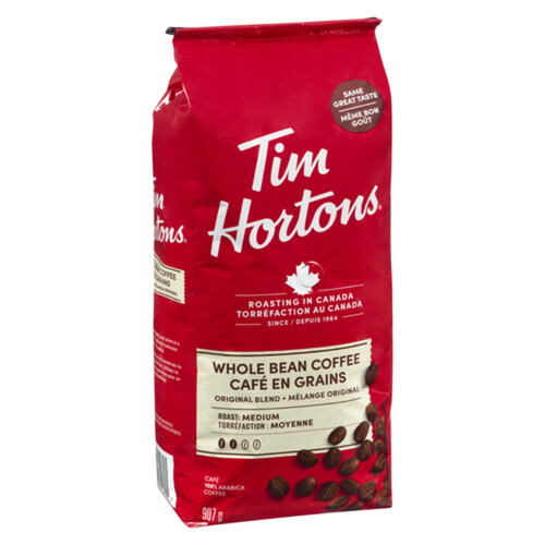 Tim Hortons Whole Bean Coffee Original Blend Roast Medium 907 g