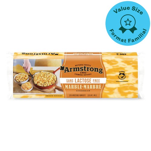 Armstrong Lactose-Free Marble Cheese Cheddar Value Size 600 g