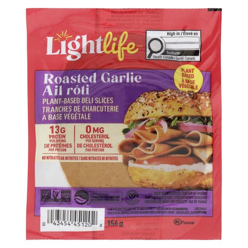 LightLife Plant-Based Deli Slices Roasted Garlic 156 g