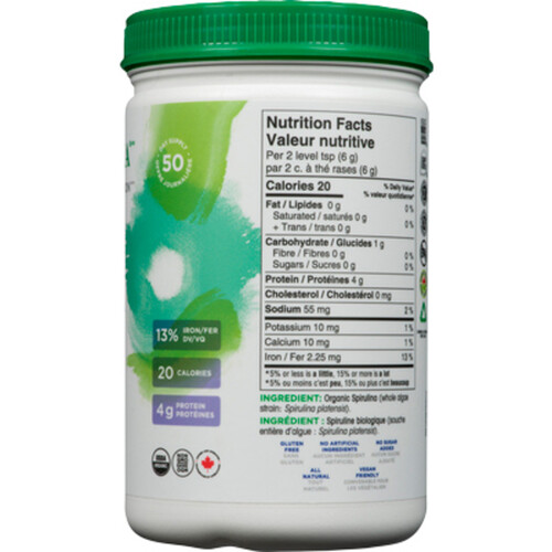 Voilà Online Grocery Delivery Organika Organic Spirulina BlueGreen Algae Powder 300 g