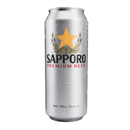 Sapporo Premium Beer 5% Alcohol 500 ml (can)