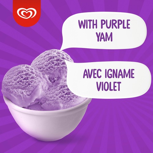 Walls Ube Ice Cream With Purple Yam Inspired By The Tastes Of Philippines 1.41 L
