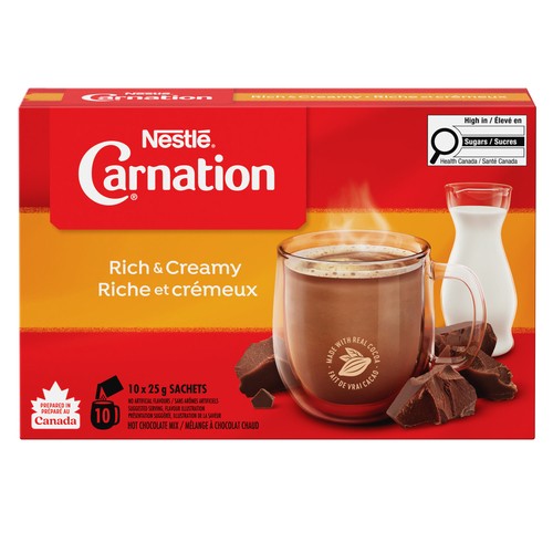 Nestlé Carnation Hot Chocolate Mix Rich And Creamy 10 x 25 g