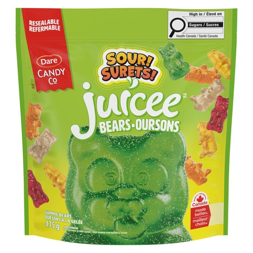 Dare Juicee Bears Candy Sour Gummie Bears 475 g