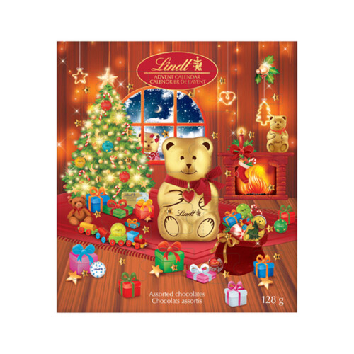 Lindt Kids Christmas Assorted Milk Chocolate Advent Calendar, 128 Grams 