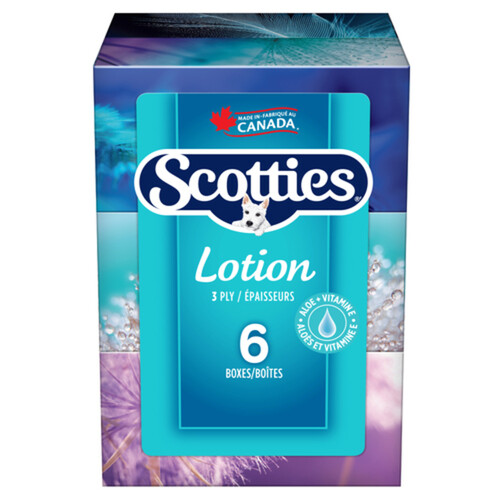 Scotties Lotion Facial Tissue 6 Boxes 70 Tissues Per Box