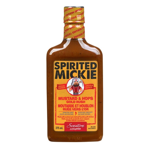 Sensations Spirited Mickie BBQ Sauce Mustard & Hops Gold Rush 375 ml