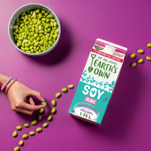 Earth's Own Gluten-Free Unsweetened Soy Milk Alternative Original 1.75 L