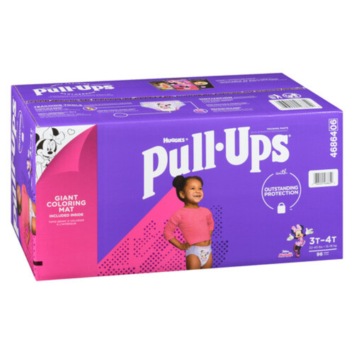 Huggies Pull-Ups Training Pants For Girls Learning Designs 3T - 4T