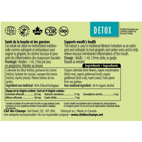 Clef des Champs Organic Detox Gingivix 50 ml
