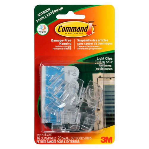 Command Outdoor Light Clips Clear 1 EA 