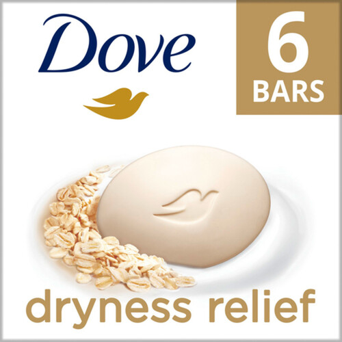 Dove Dryness Relief Beauty Bar Deep Moisturizing For Sensitive Skin 6 x 106 g