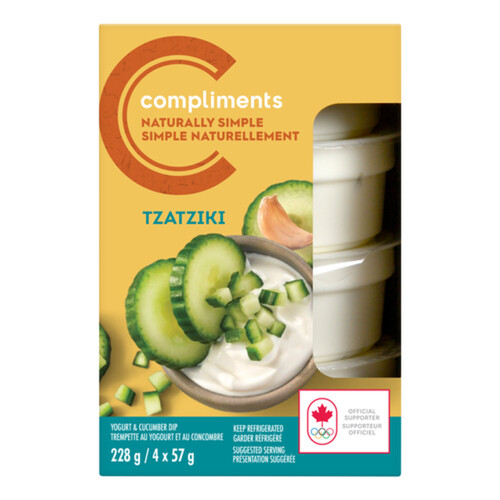 Compliments Naturally Simple Yogurt Tzatziki Cucumber Dip 228 g