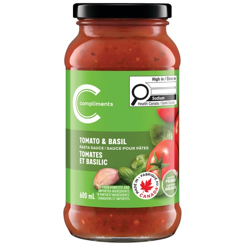Compliments Pasta Sauce Tomato & Basil Pasta Sauce 600 ml