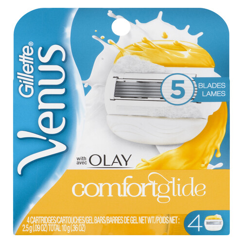 Gillette Venus With Olay Comfortglide Razor Blade Refill 4 Cartridges