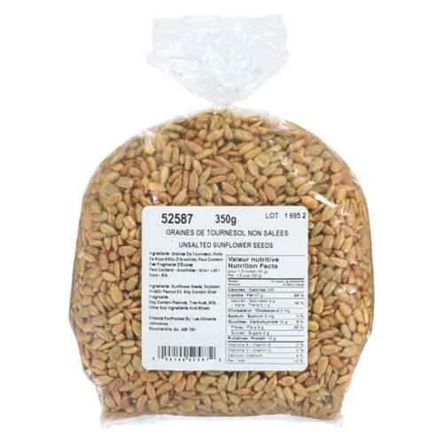 Johnvince Foods Ltd. Sunflower Seeds Roasted No Salt 350 g