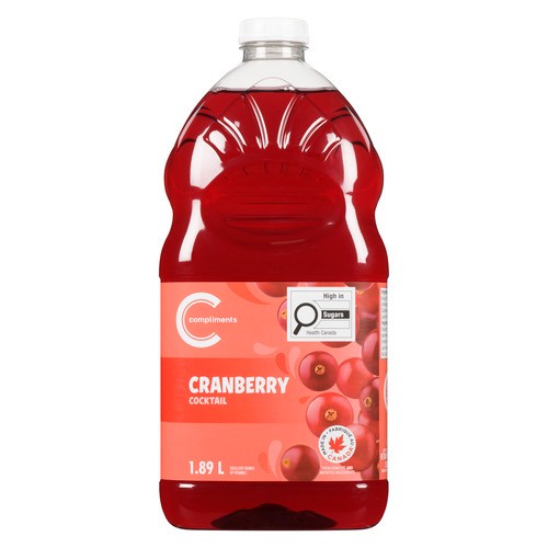 Compliments Juice Cranberry Cocktail 1.89 L (bottle)