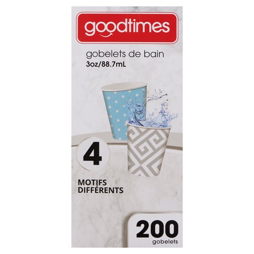 Goodtimes 3 Oz Adult Bathroom Cups 200 Pack
