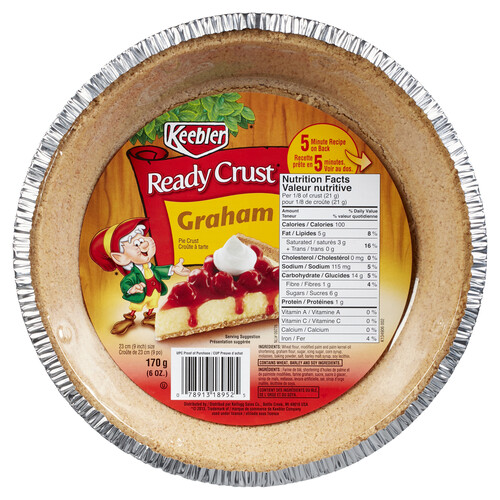 Keebler Ready Pie Graham Cracker Crust 170 g