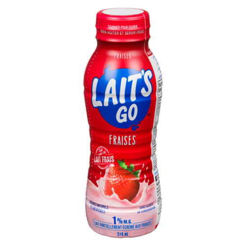 Milk 2 Go 1% Milk Strawberry 310 ml