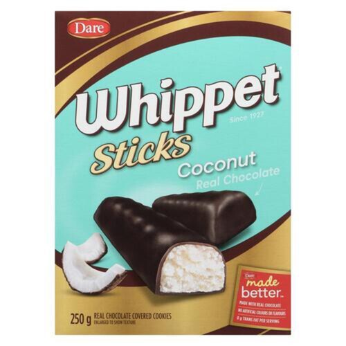 Dare Whippet Peanut-Free Cookies Sticks Coconut 250 g